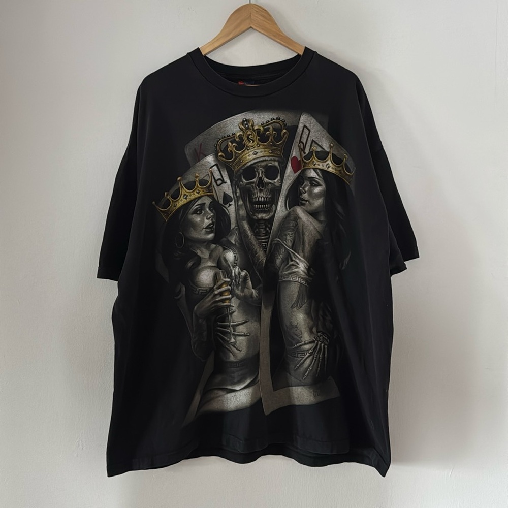 Ogabel Skull King Queens T-Shirt / 3XL / Poker Graphic / 2014